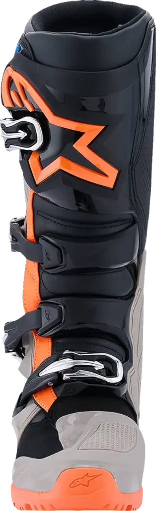 ALPINESTARS TECH 7 ENDURO – NOIR - GRIS CHAUD - ORANGE FLUO7.webp