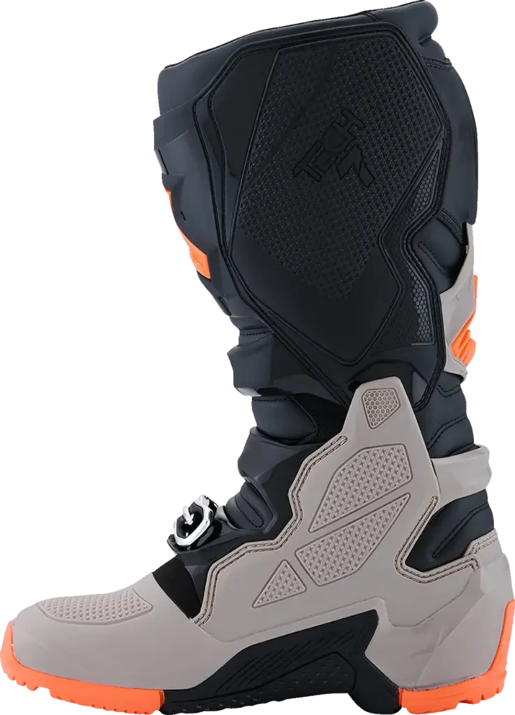 ALPINESTARS TECH 7 ENDURO – NOIR - GRIS CHAUD - ORANGE FLUO5.webp