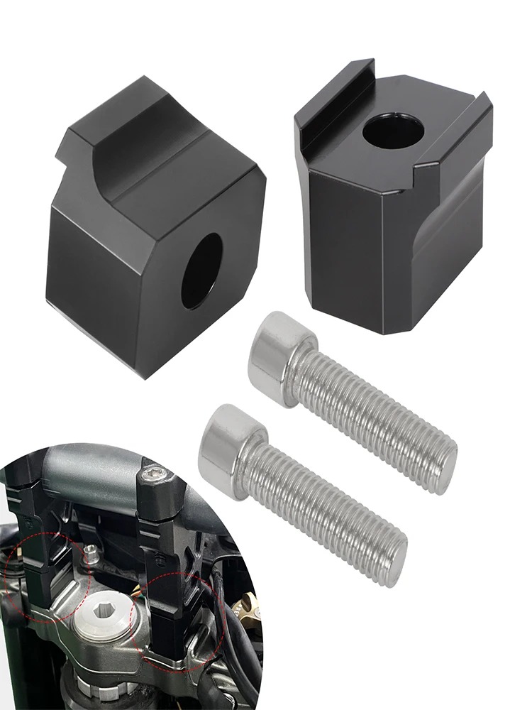 52mm Aluminum CNC Support d'élévation Pontet de Guidon pour