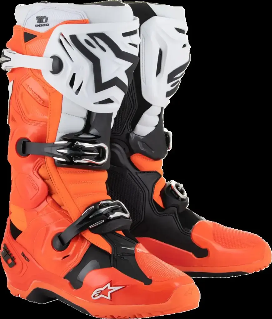 ALPINESTARS(MX) - BOOT TECH 10 ENDURO ORANGE FLU - TAILLE 9 - 43 FR