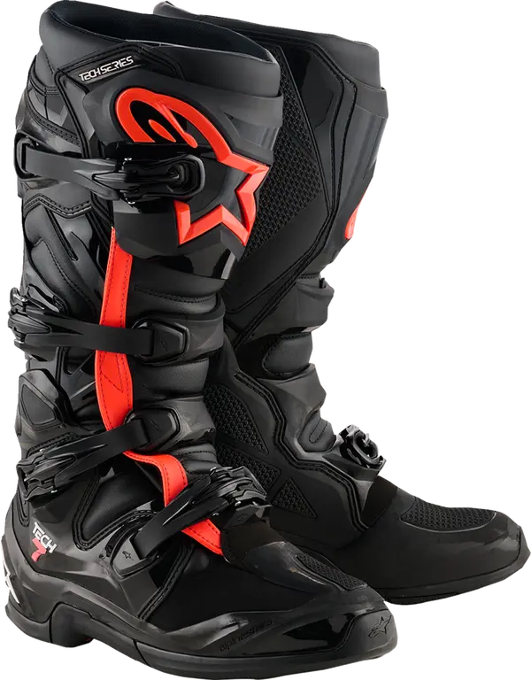ALPINESTARS(MX) - BOOT TECH 7 BLACK/RED FLUO 11