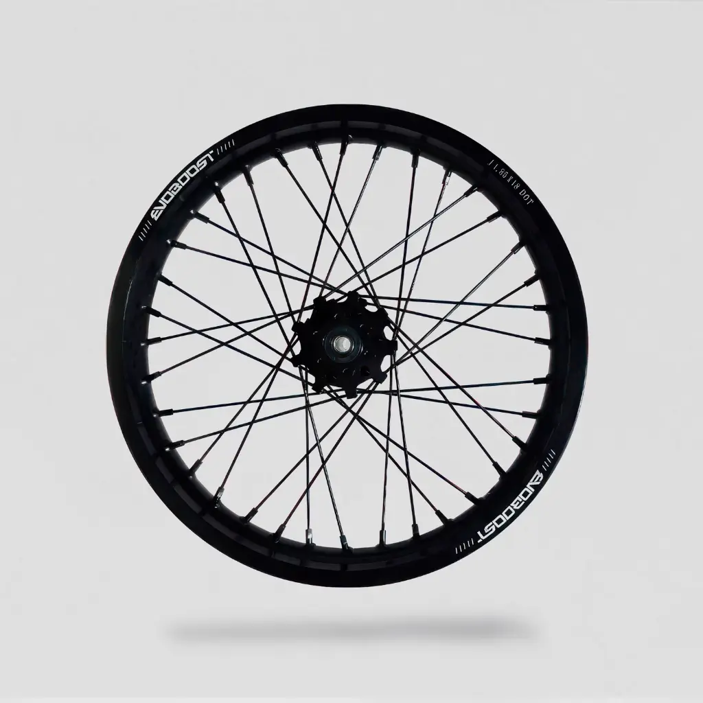 Jantes Renforcée EVO-BOOST 21*1.60 et 18*2.15 Full Black pour Ultra Bee 