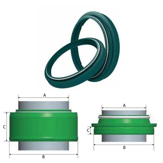 [KITG-47S] Joint Spi et cache poussière SKF Showa - 47mm