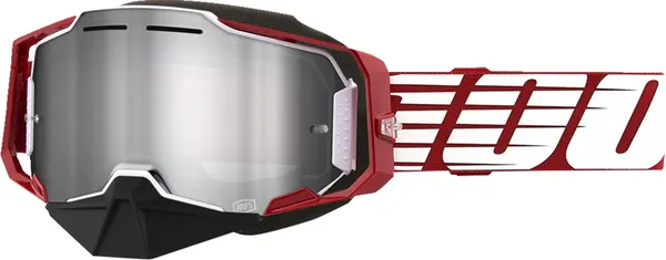 MASQUE 100% ARMEGA SNOW – OVERSIZED RED / MIROIR ARGENT
