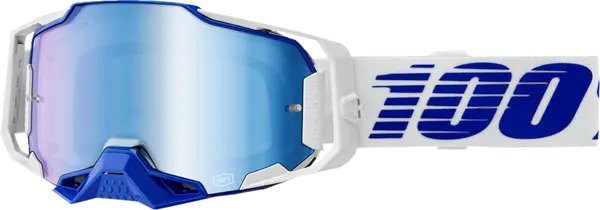 [26013451] MASQUE 100% ARMEGA BLUE – MIROIR BLEU / BLANC BRILLANT