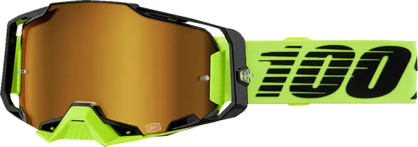 MASQUE 100% ARMEGA NEON – MIROIR OR / NOIR / JAUNE FLUO