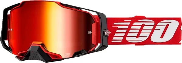 MASQUE 100% ARMEGA RED – ÉCRAN MIROIR ROUGE / NOIR BRILLANT