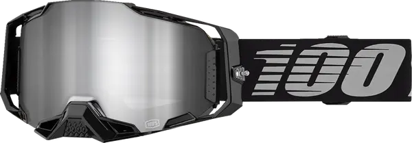 [26013684] MASQUE 100% ARMEGA BLACK – MIROIR ARGENT / NOIR BRILLANT