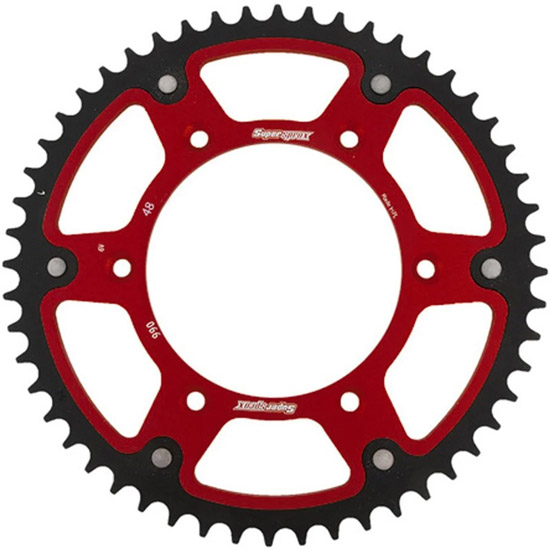 [CO304SR48] Couronne Bi-Métal SPX Stealth SUPERSPROX 48 dents - Rouge - Stark Varg