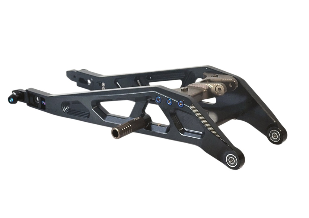 Bras oscillant allongé renforcé "96 Power Parts" pour Surron LBX/L1e, Noir