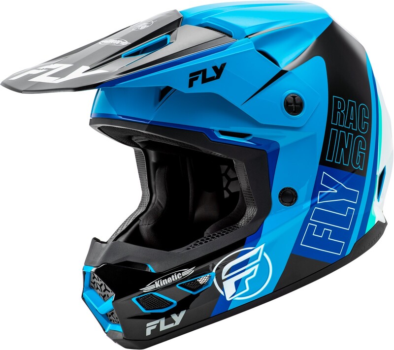Casque FLY RACING Kinetic Rally - bleu/noir/blanc