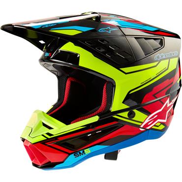 ALPINESTARS(MX) - HELMET SM5 ACT2 BK/Y/R M