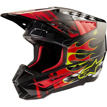 ALPINESTARS(MX) - HELMET SM5 RASH RED/G 2X
