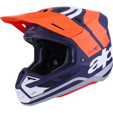 ALPINESTARS(MX) - HELMET SM7 CORE ORAN/BLUE M