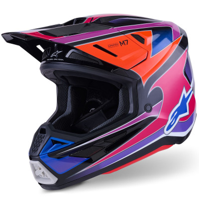 ALPINESTARS(MX) - HELMET SM7 FUSE BLU/PU/PINK S