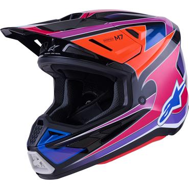 ALPINESTARS(MX) - HELMET SM7 FUSE BLU/PU/PINK XL