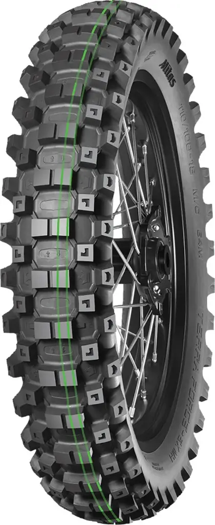 Pneu Mitas Terra Force-EX MH Super Soft 110/100-18 – Enduro Hard / Gummy Double Bande Verte