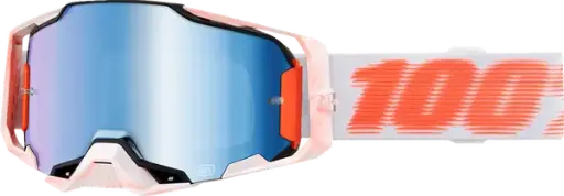 [26013603] MASQUE 100% ARMEGA TUBULAR – MIROIR BLEU / ORANGE / BLANC MAT