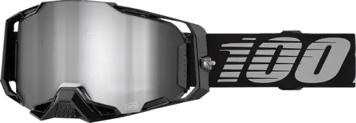 [26013684] MASQUE 100% ARMEGA BLACK – MIROIR ARGENT / NOIR BRILLANT