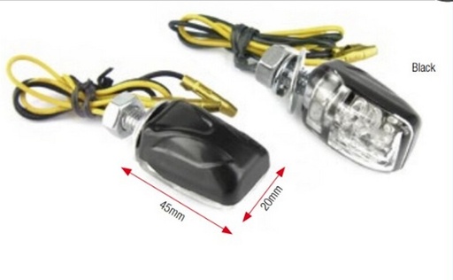 [1066337] CLIGNOTANTS BIHR SHELL LED NOIR UNIVERSEL